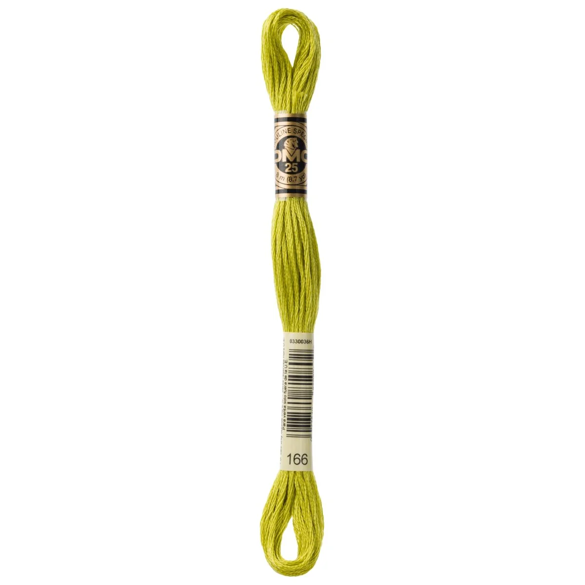 DMC 6-Strand Cotton Embroidery Floss 8.7yd - 166 Medium Light Moss Green