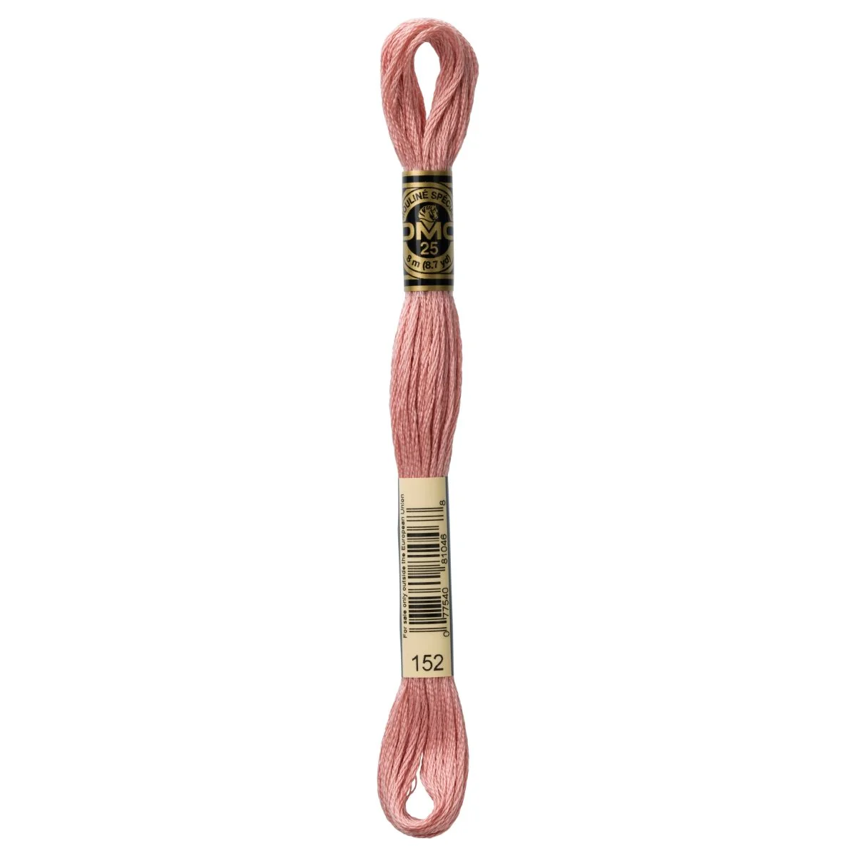 DMC 6-Strand Cotton Embroidery Floss 8.7yd - 152 Medium Light Shell Pink