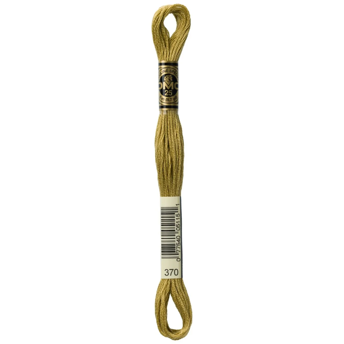 DMC 6-Strand Cotton Embroidery Floss 8.7yd - 370 Medium Mustard