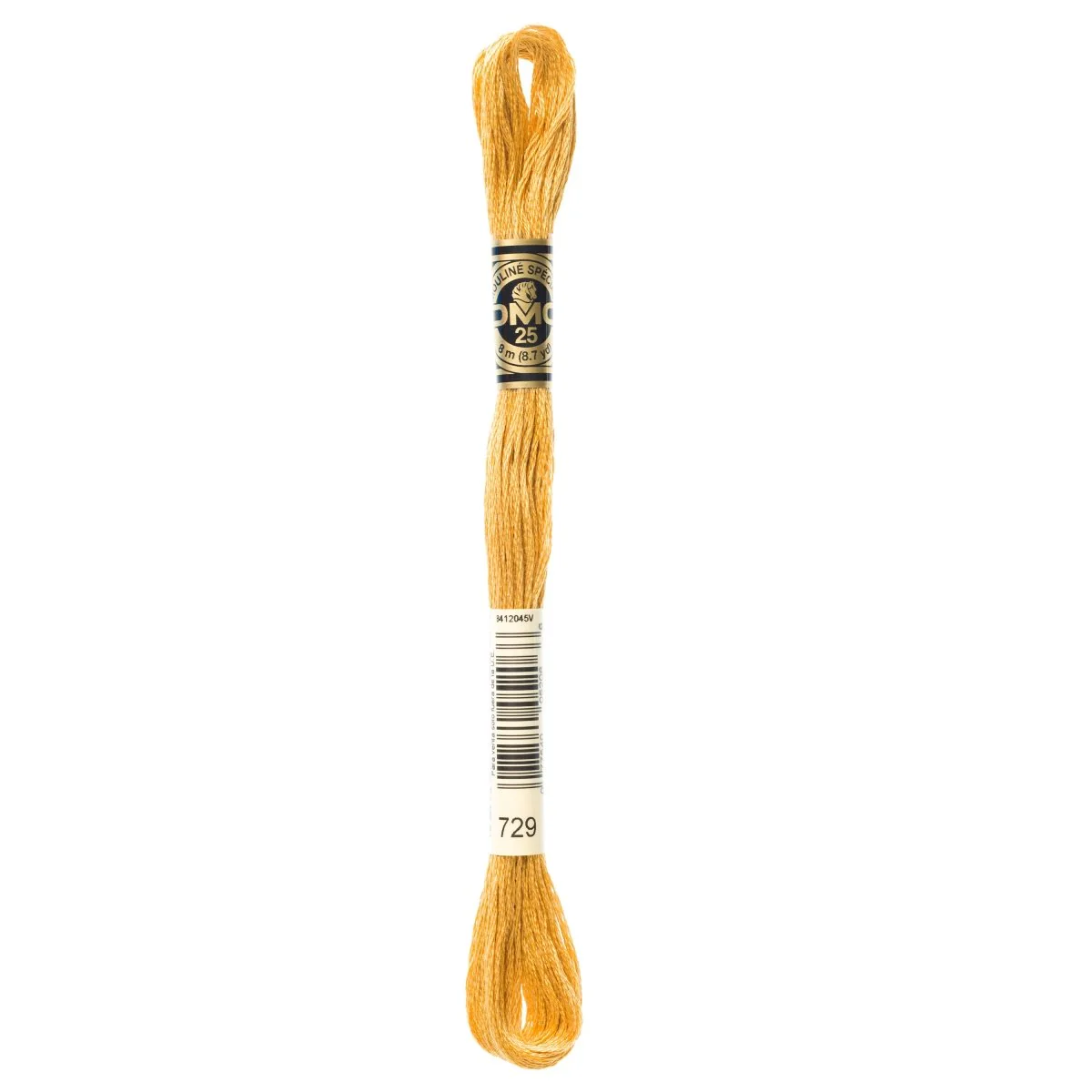 DMC 6-Strand Cotton Embroidery Floss 8.7yd - 729 Medium Old Gold