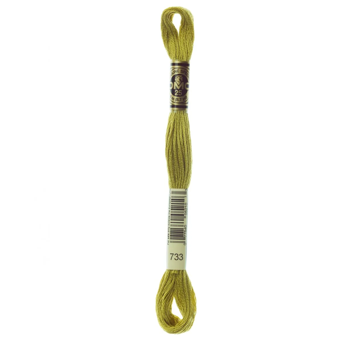 DMC 6-Strand Cotton Embroidery Floss 8.7yd - 733 Medium Olive Green