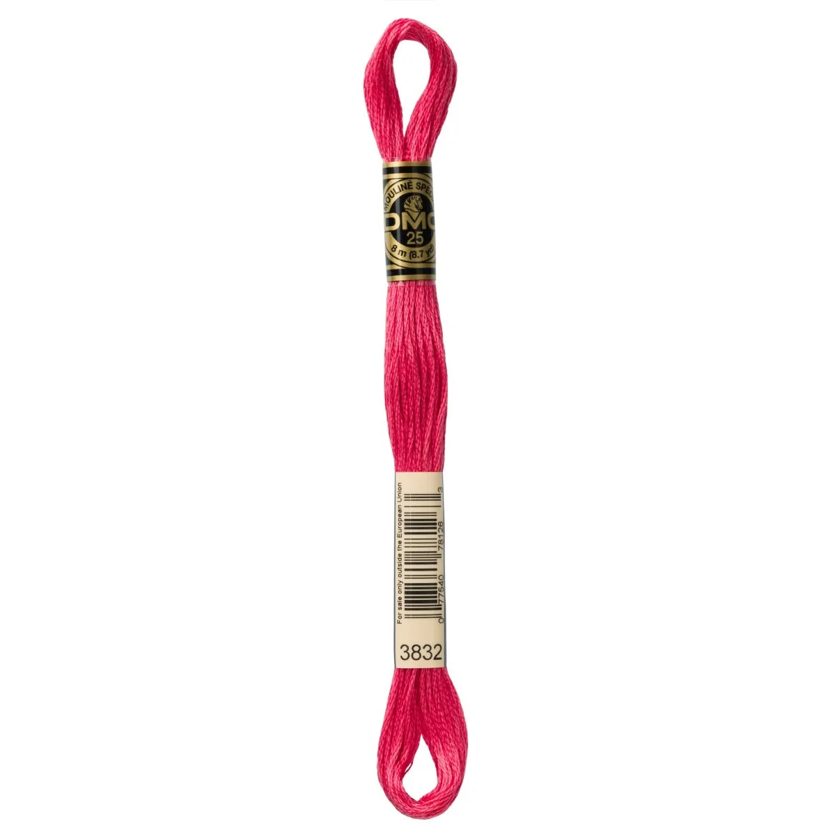 DMC 6-Strand Cotton Embroidery Floss 8.7yd - 3832 Medium Raspberry