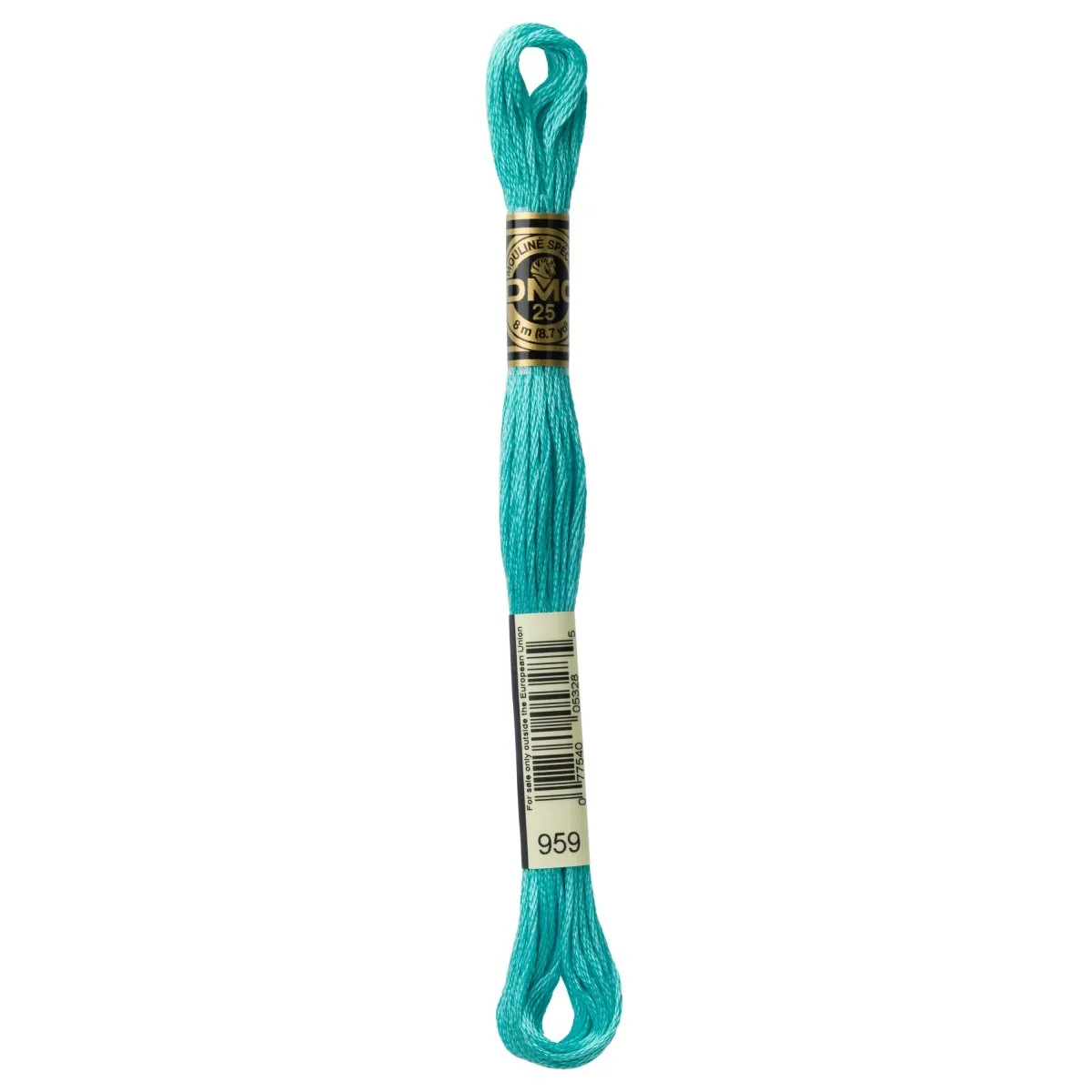 DMC 6-Strand Cotton Embroidery Floss 8.7yd - 959 Medium Seagreen