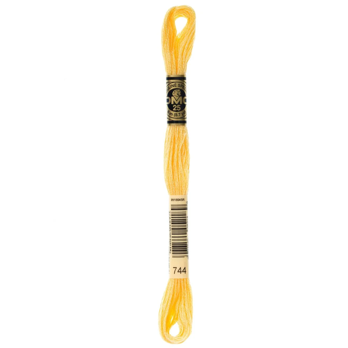 DMC 6-Strand Cotton Embroidery Floss 8.7yd - 744 Pale Yellow