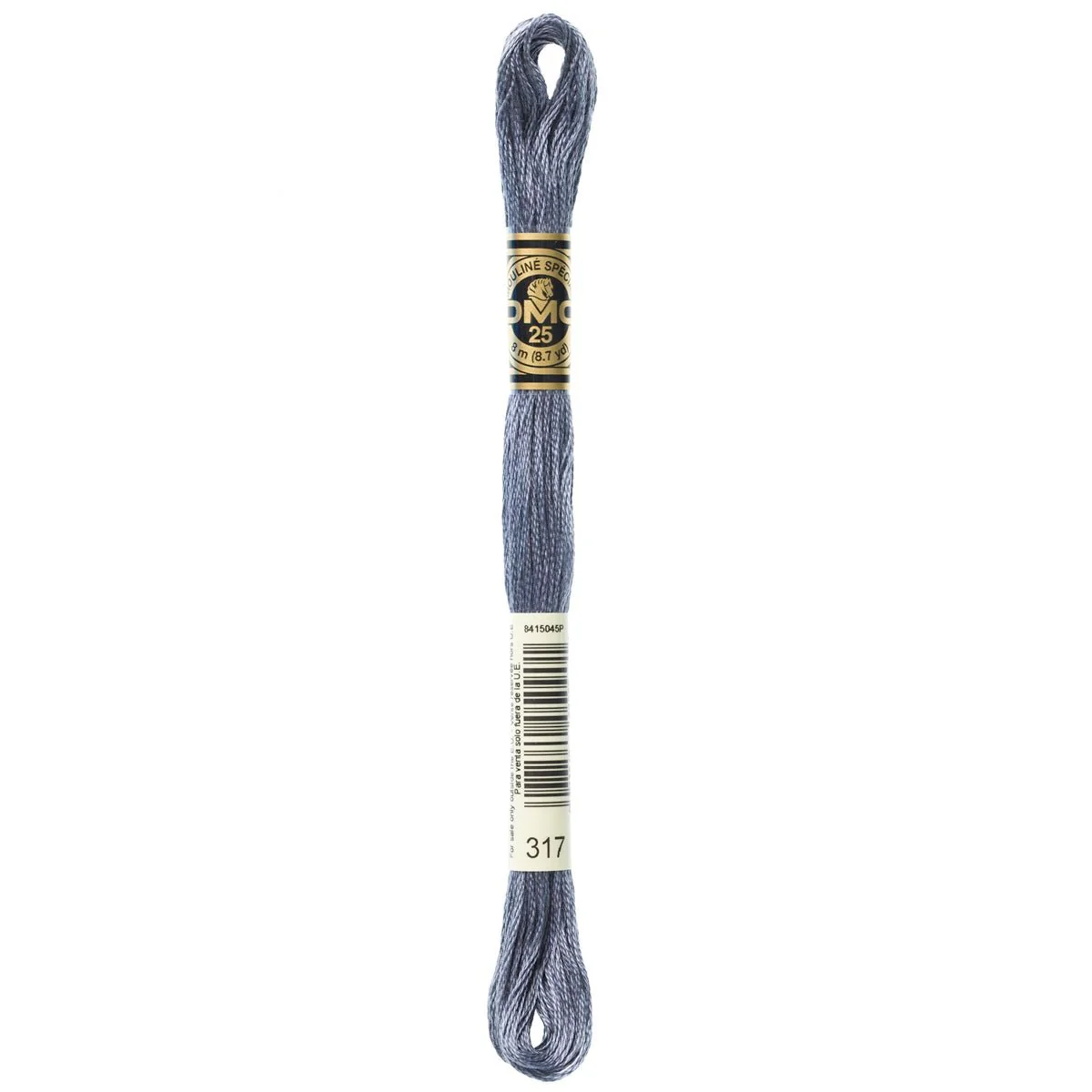 DMC 6-Strand Cotton Embroidery Floss 8.7yd - 317 Pewter Gray