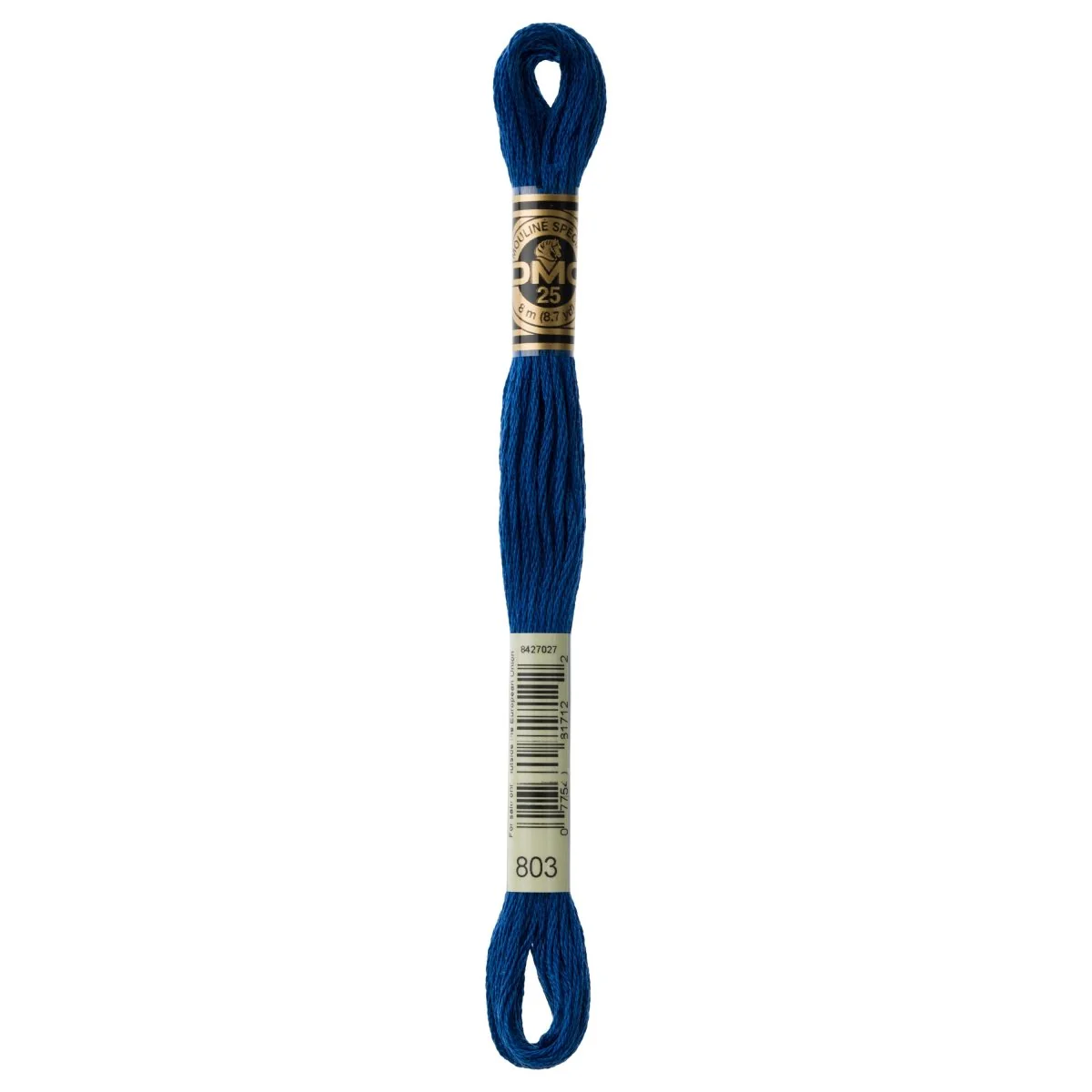 DMC 6-Strand Cotton Embroidery Floss 8.7yd - 803 Ultra Very Dark Baby Blue (Between 311 & 312)