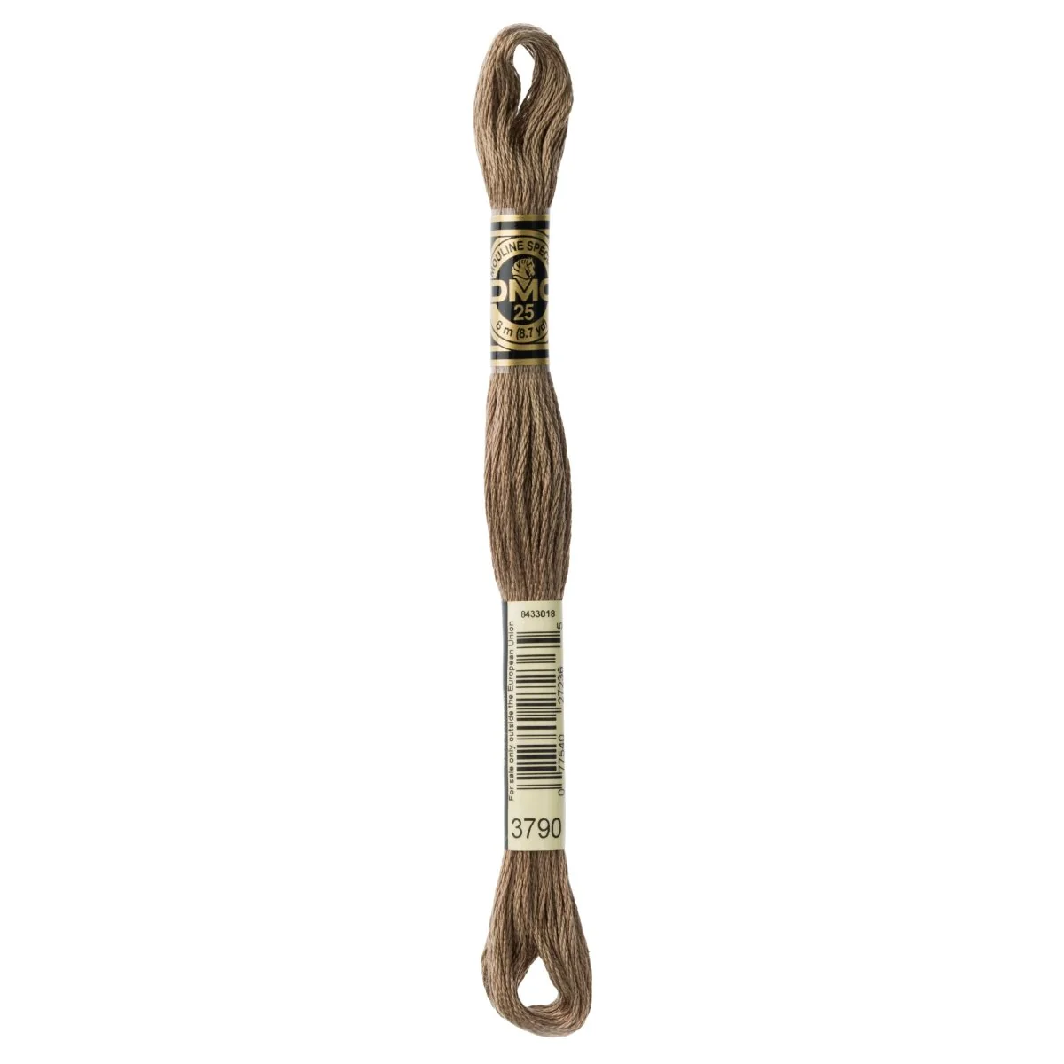 DMC 6-Strand Cotton Embroidery Floss 8.7yd - 3790 Ultra Dark Beige Grey