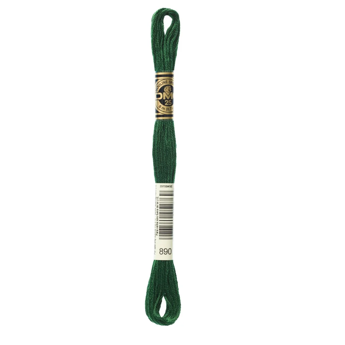 DMC 6-Strand Cotton Embroidery Floss 8.7yd - 890 Ultra Dark Pistachio Green