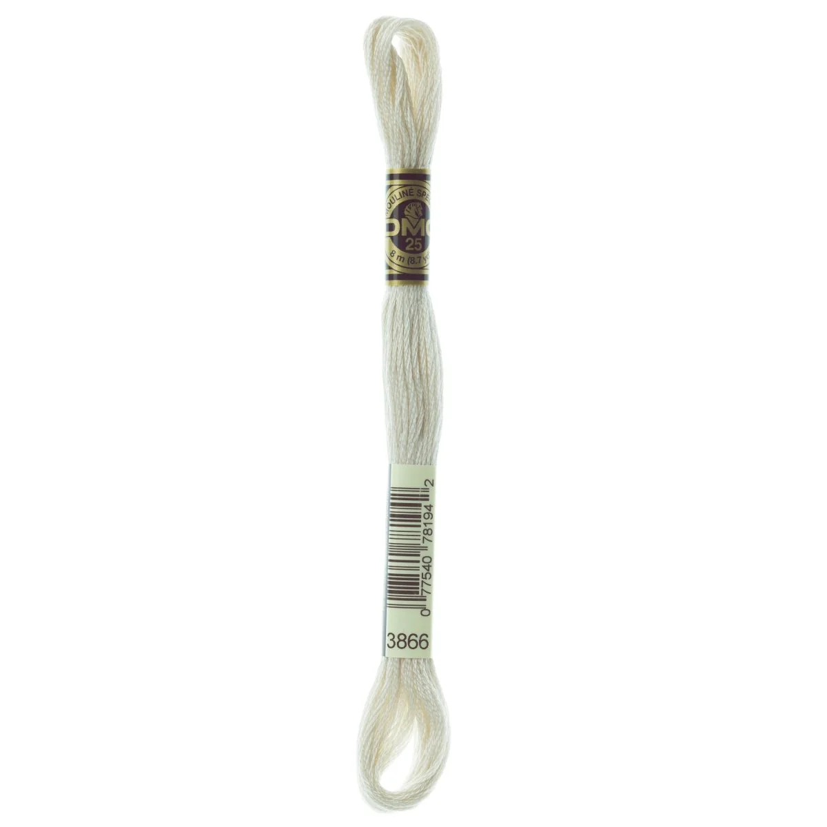 DMC 6-Strand Cotton Embroidery Floss 8.7yd - 3866 Ultra Very Light Mocha Brown