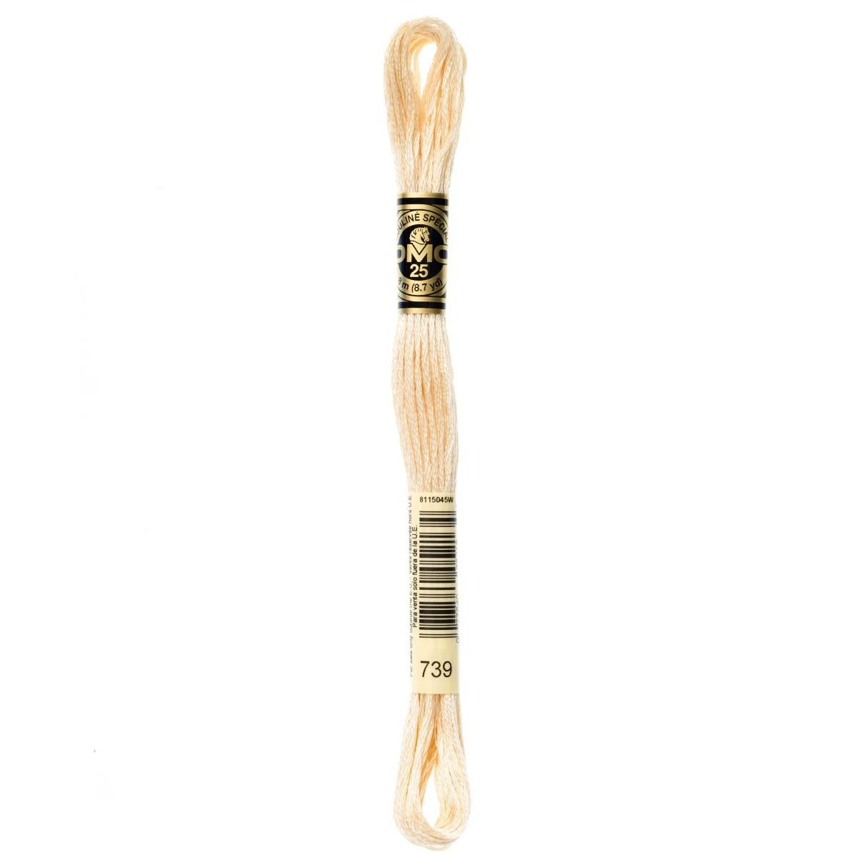 DMC 6-Strand Cotton Embroidery Floss 8.7yd - 739 Ultra Very Light Tan
