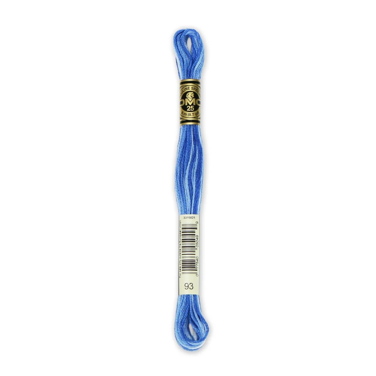 DMC 6-Strand Cotton Embroidery Floss 8.7yd - 93 Variegated Cornflower Blue