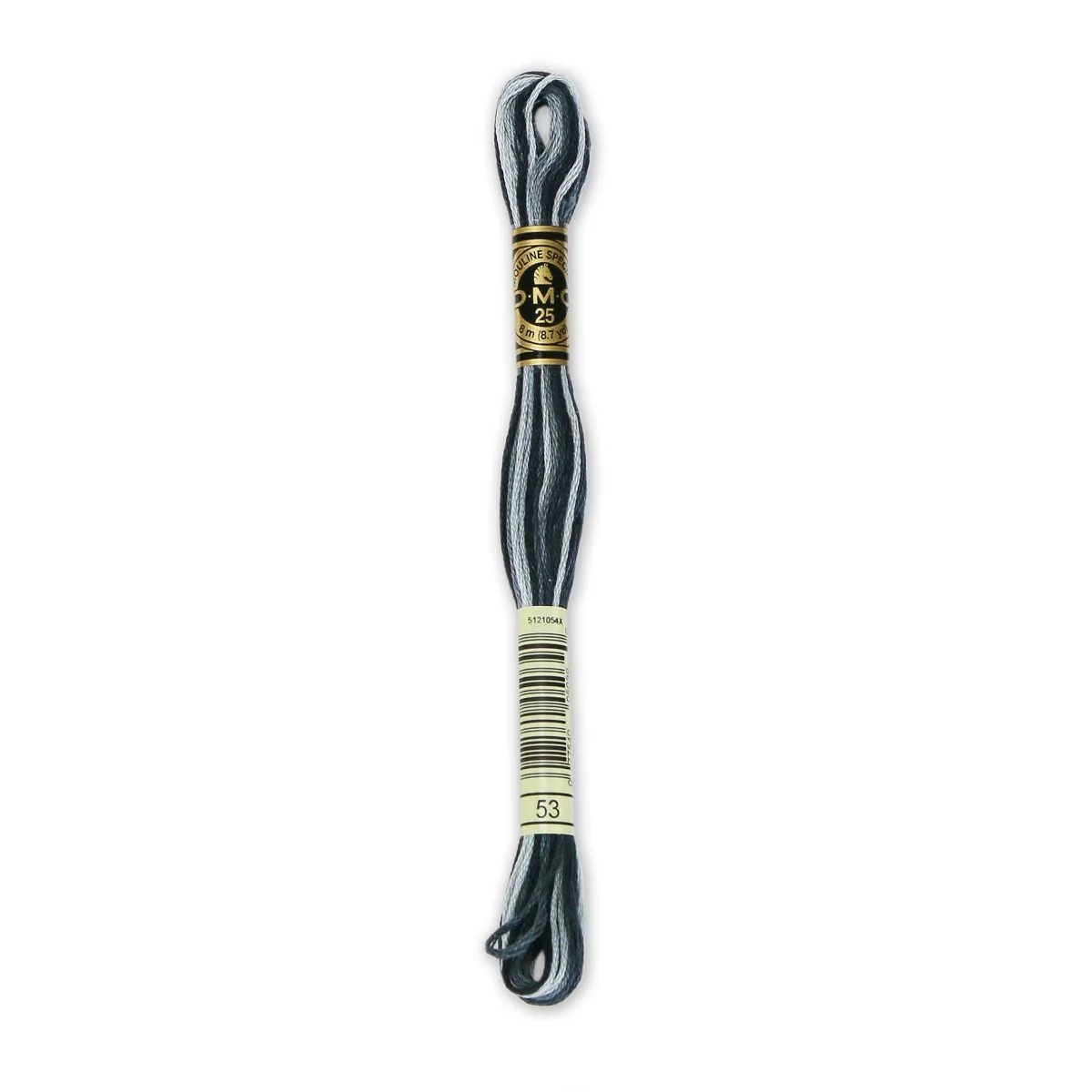 DMC 6-Strand Cotton Embroidery Floss 8.7yd - 53 Variegated Steel Grey