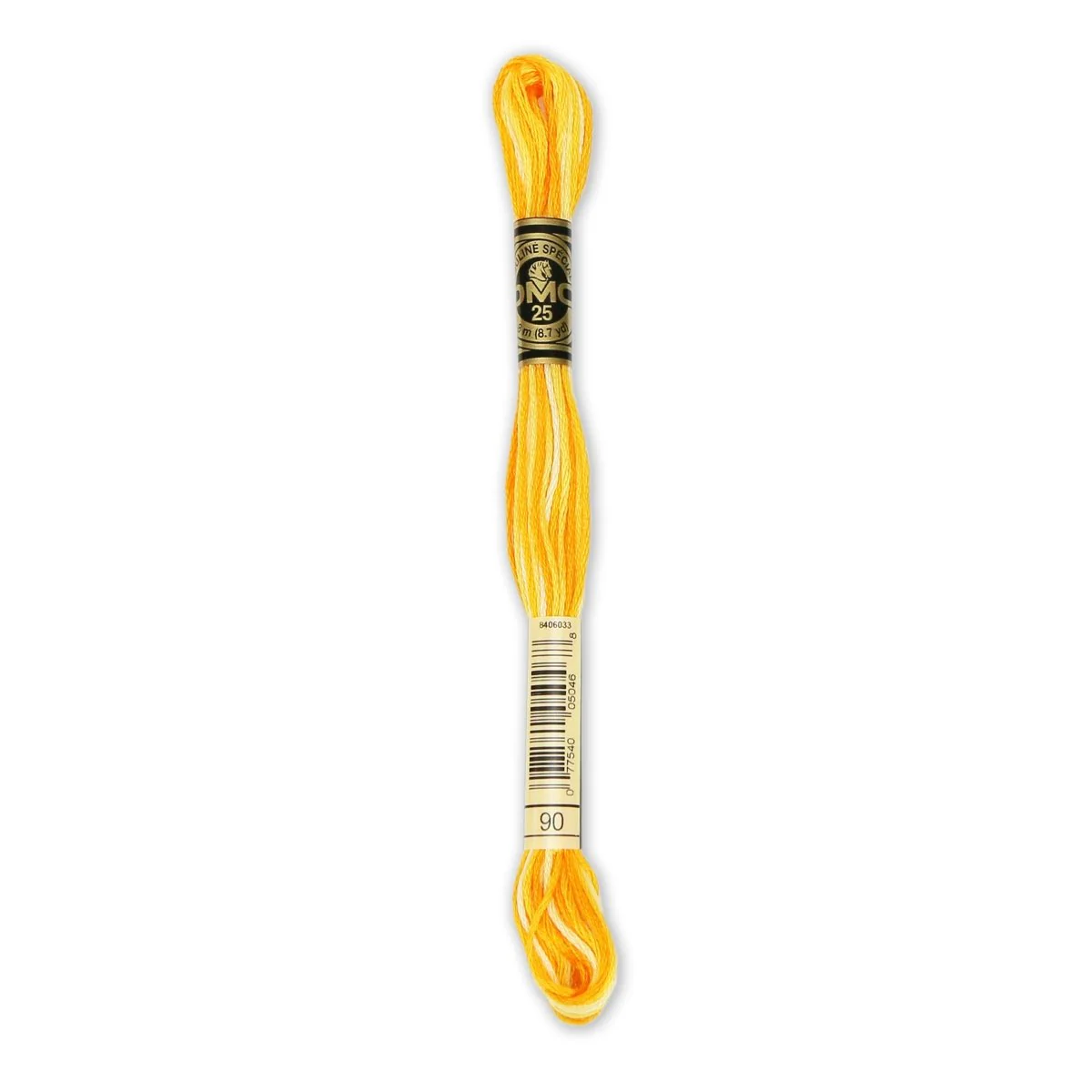 DMC 6-Strand Cotton Embroidery Floss 8.7yd - 90 Variegated Yellow