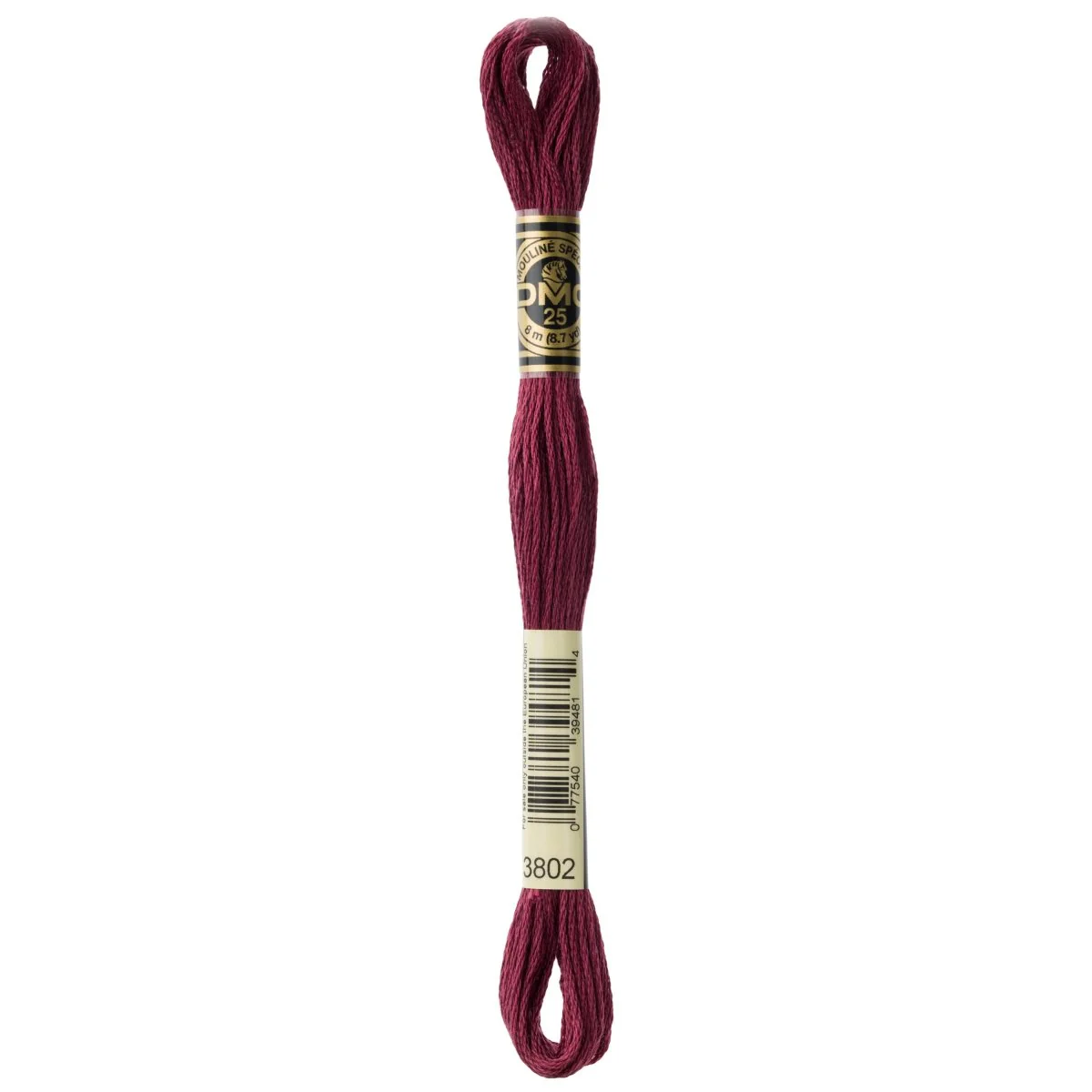 DMC 6-Strand Cotton Embroidery Floss 8.7yd - 3802 Very Dark Antique Mauve