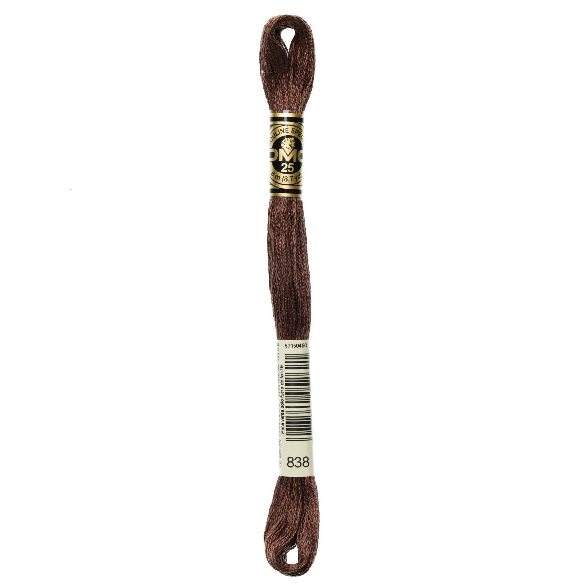 DMC 6-Strand Cotton Embroidery Floss 8.7yd - 838 Very Dark Beige Brown