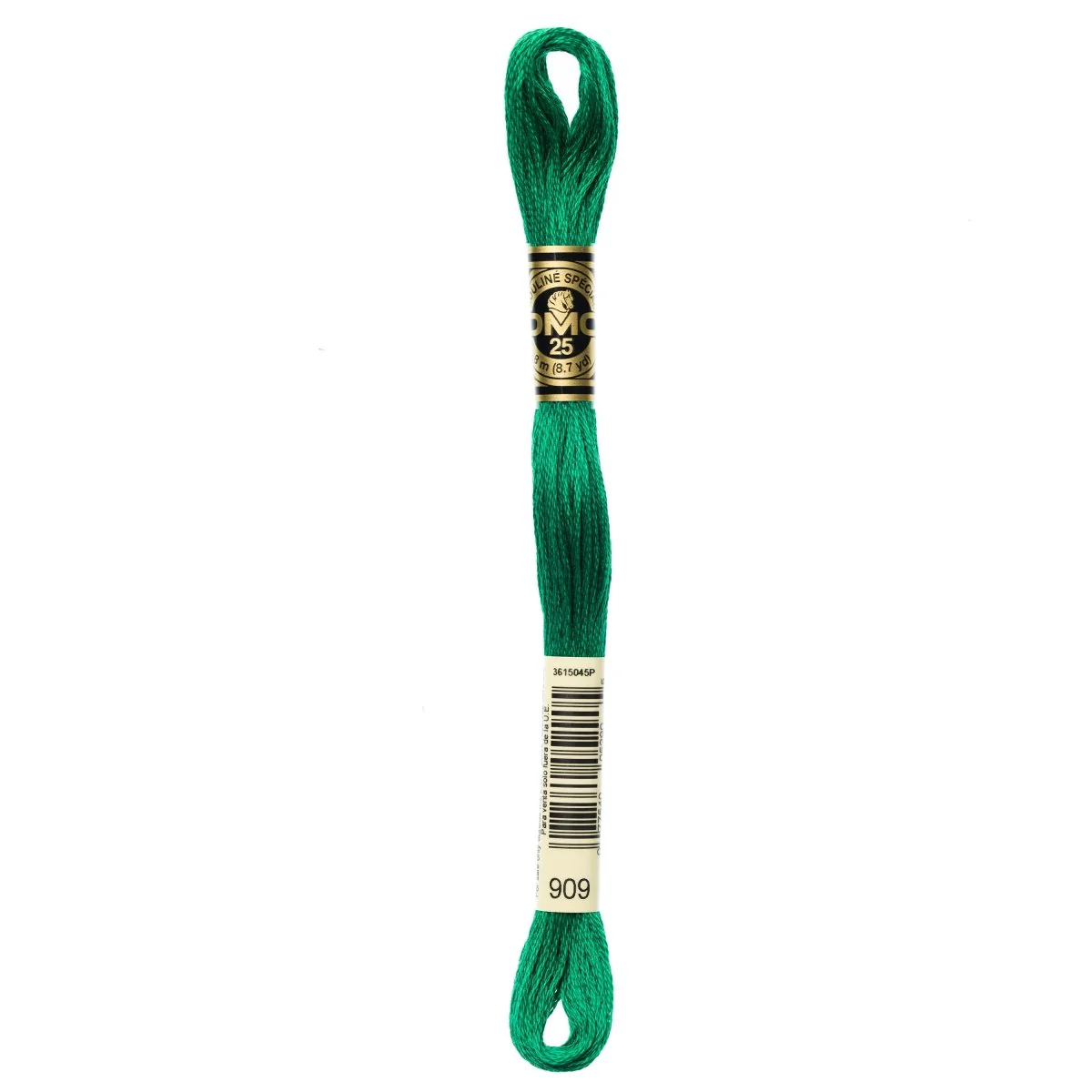 DMC 6-Strand Cotton Embroidery Floss 8.7yd - 909 Very Dark Emerald Green
