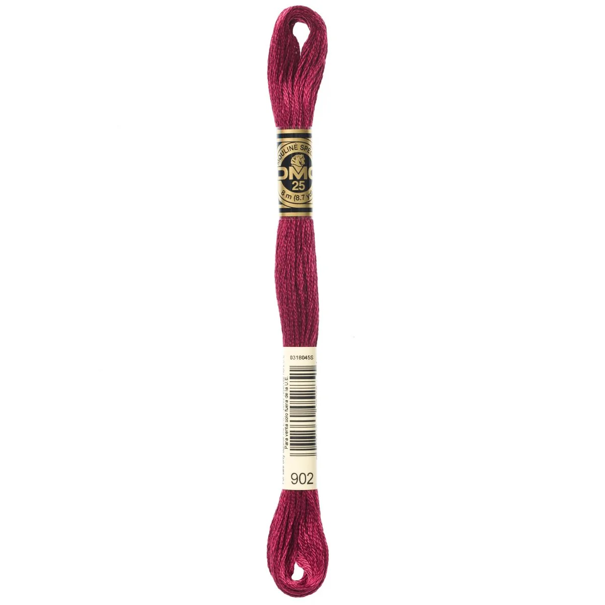 DMC 6-Strand Cotton Embroidery Floss 8.7yd - 902 Very Dark Garnet