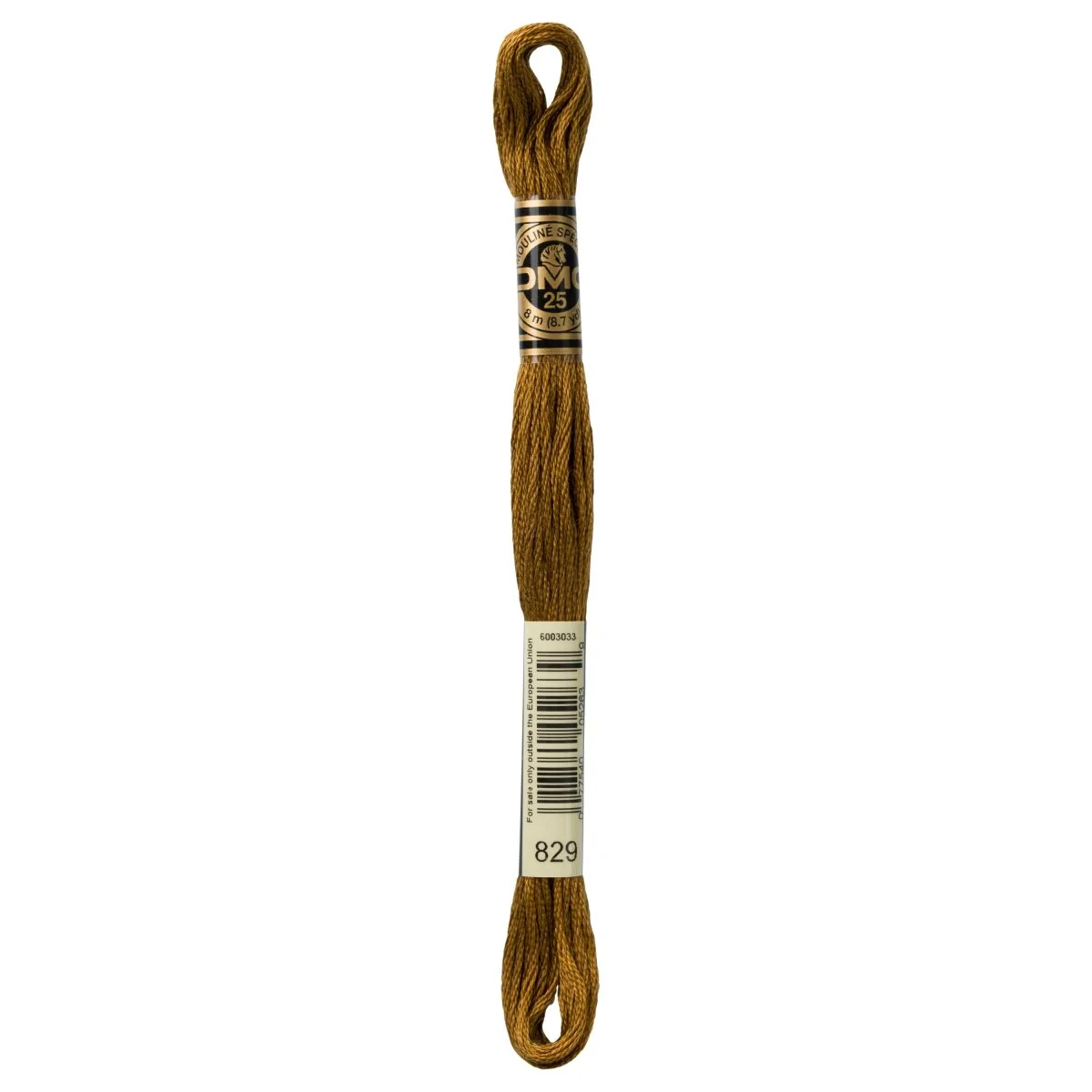 DMC 6-Strand Cotton Embroidery Floss 8.7yd - 829 Very Dark Golden Olive