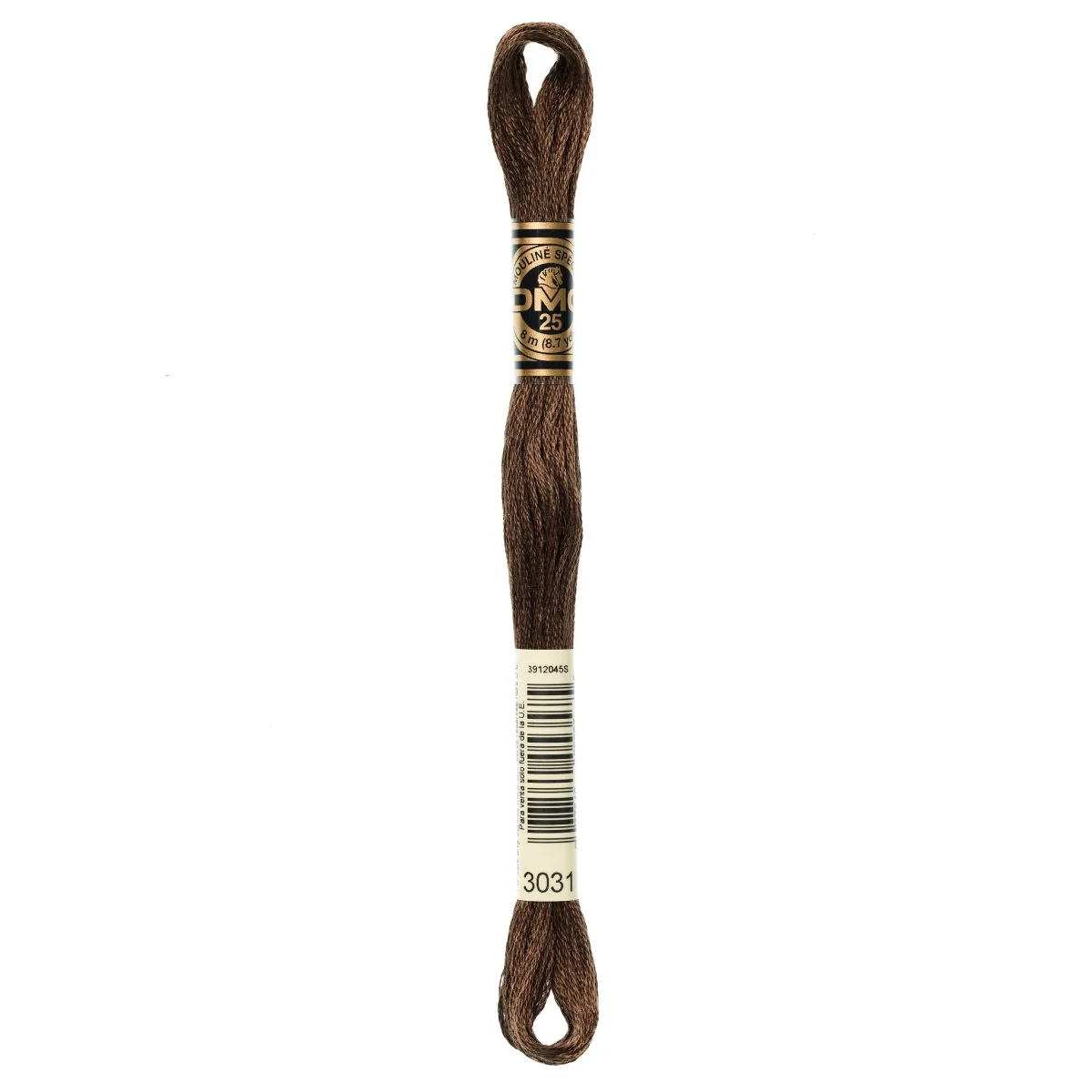 DMC 6-Strand Cotton Embroidery Floss 8.7yd - 3031 Very Dark Mocha Brown