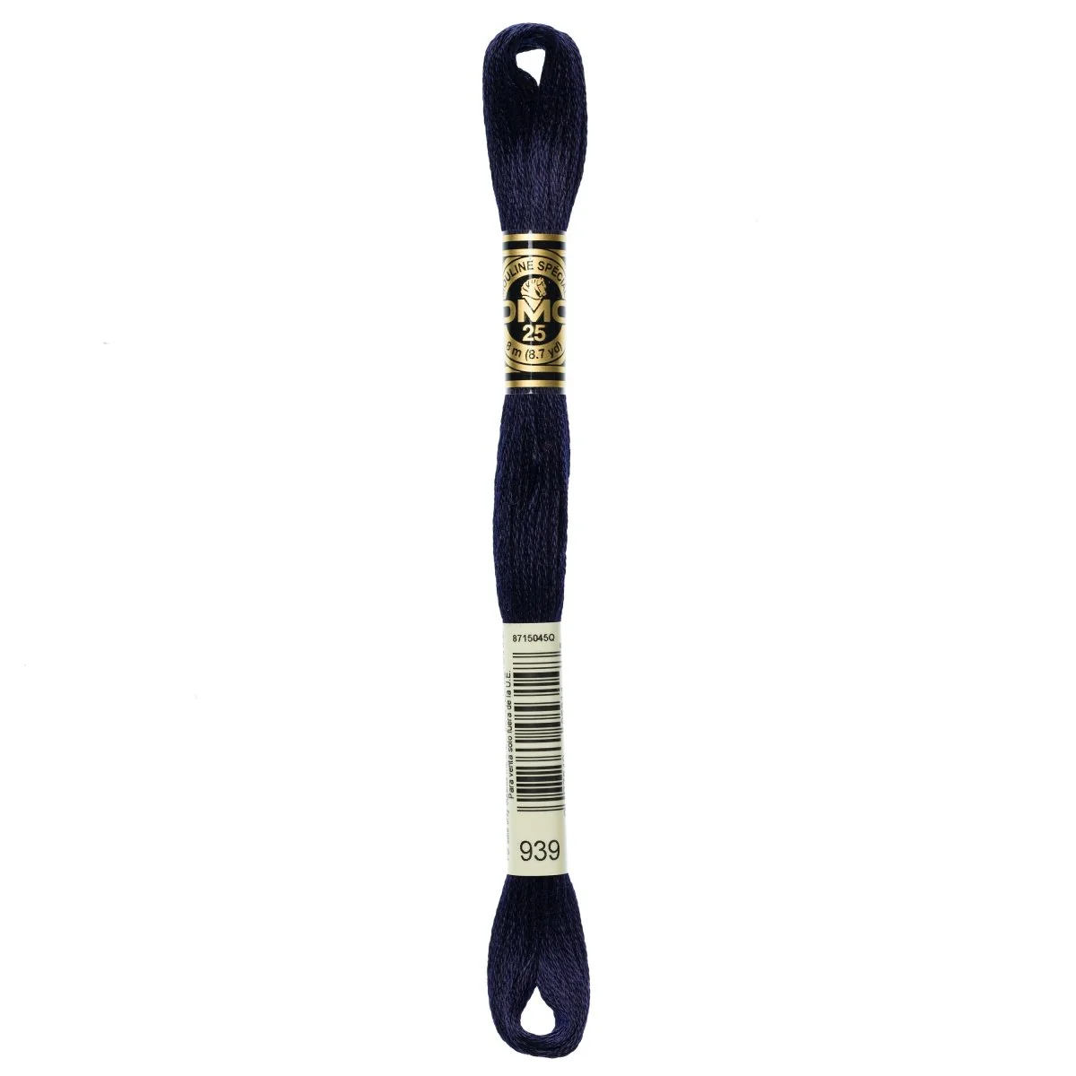 DMC 6-Strand Cotton Embroidery Floss 8.7yd - 939 Very Dark Navy Blue
