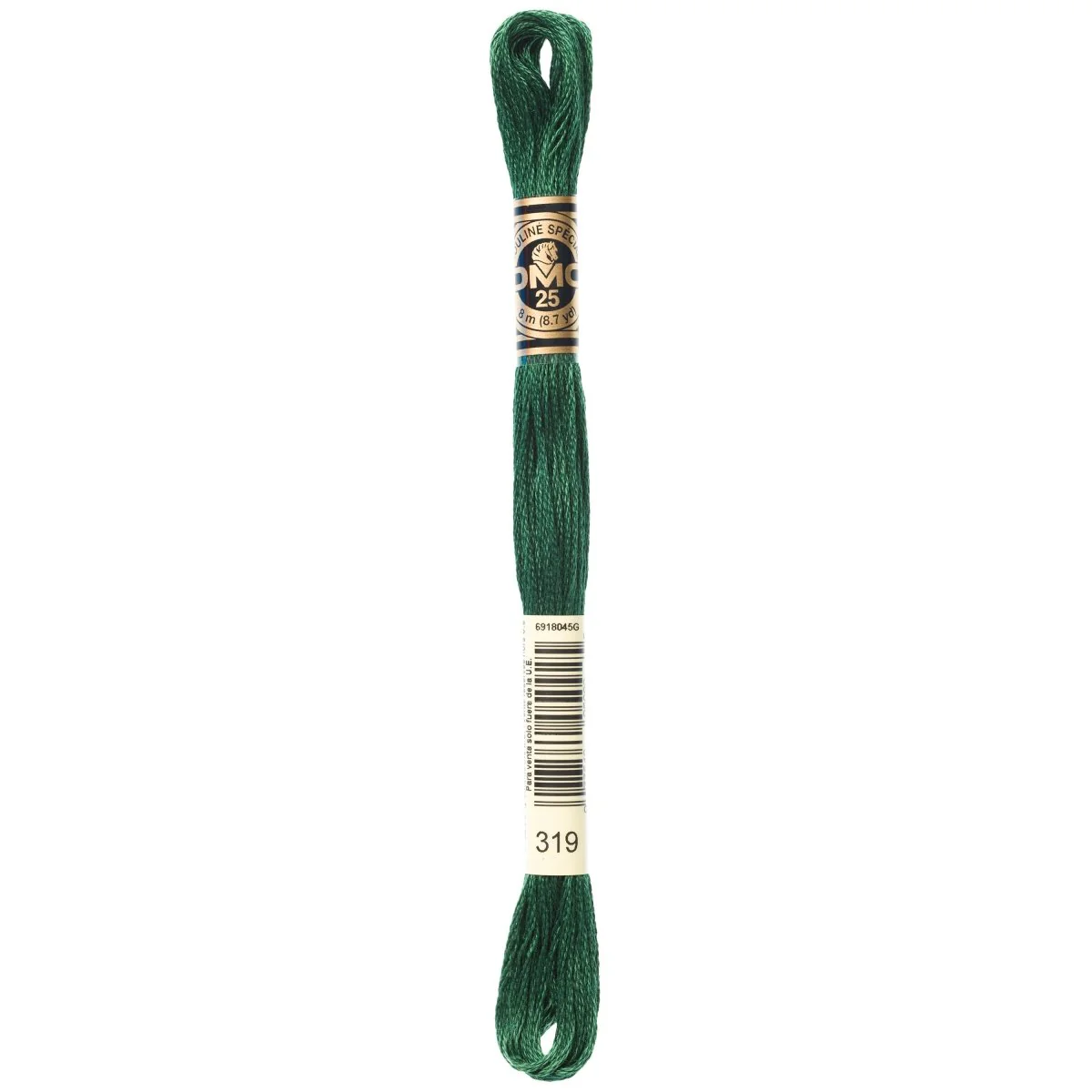 DMC 6-Strand Cotton Embroidery Floss 8.7yd - 319 Very Dark Pistachio Green