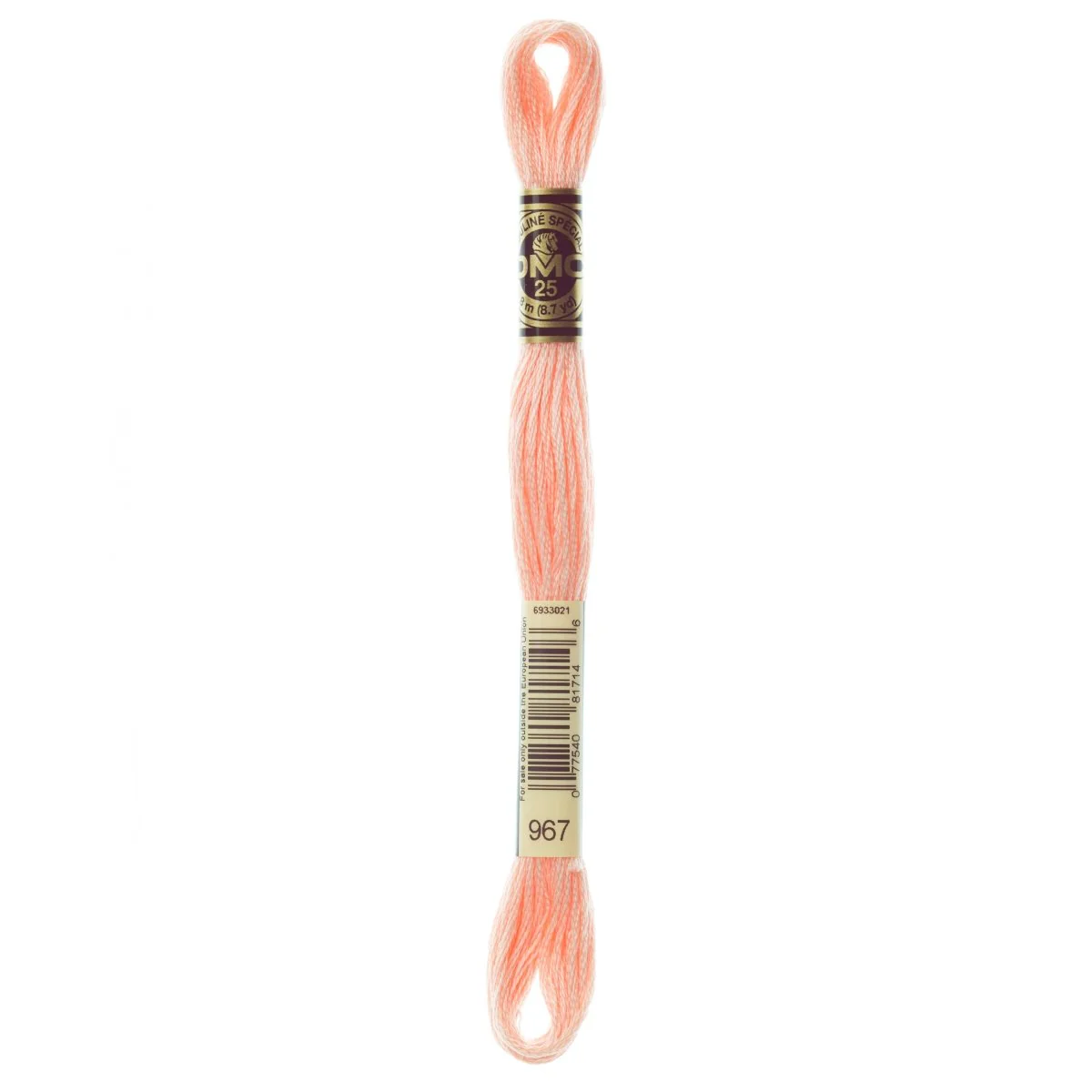 DMC 6-Strand Cotton Embroidery Floss 8.7yd - 967 Very Light Apricot