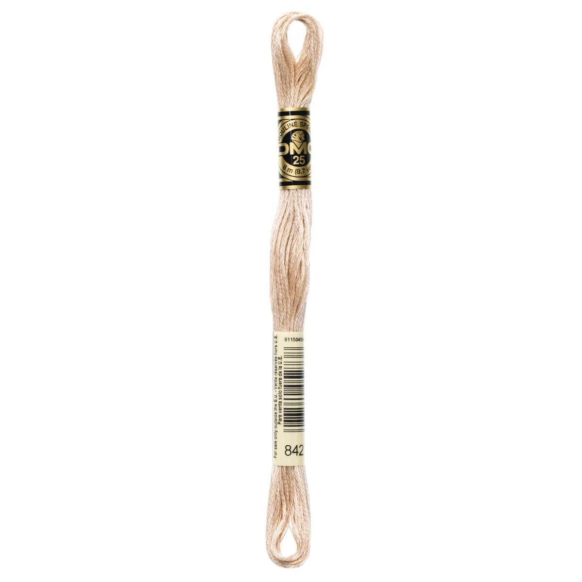 DMC 6-Strand Cotton Embroidery Floss 8.7yd - 842 Very Light Beige Brown