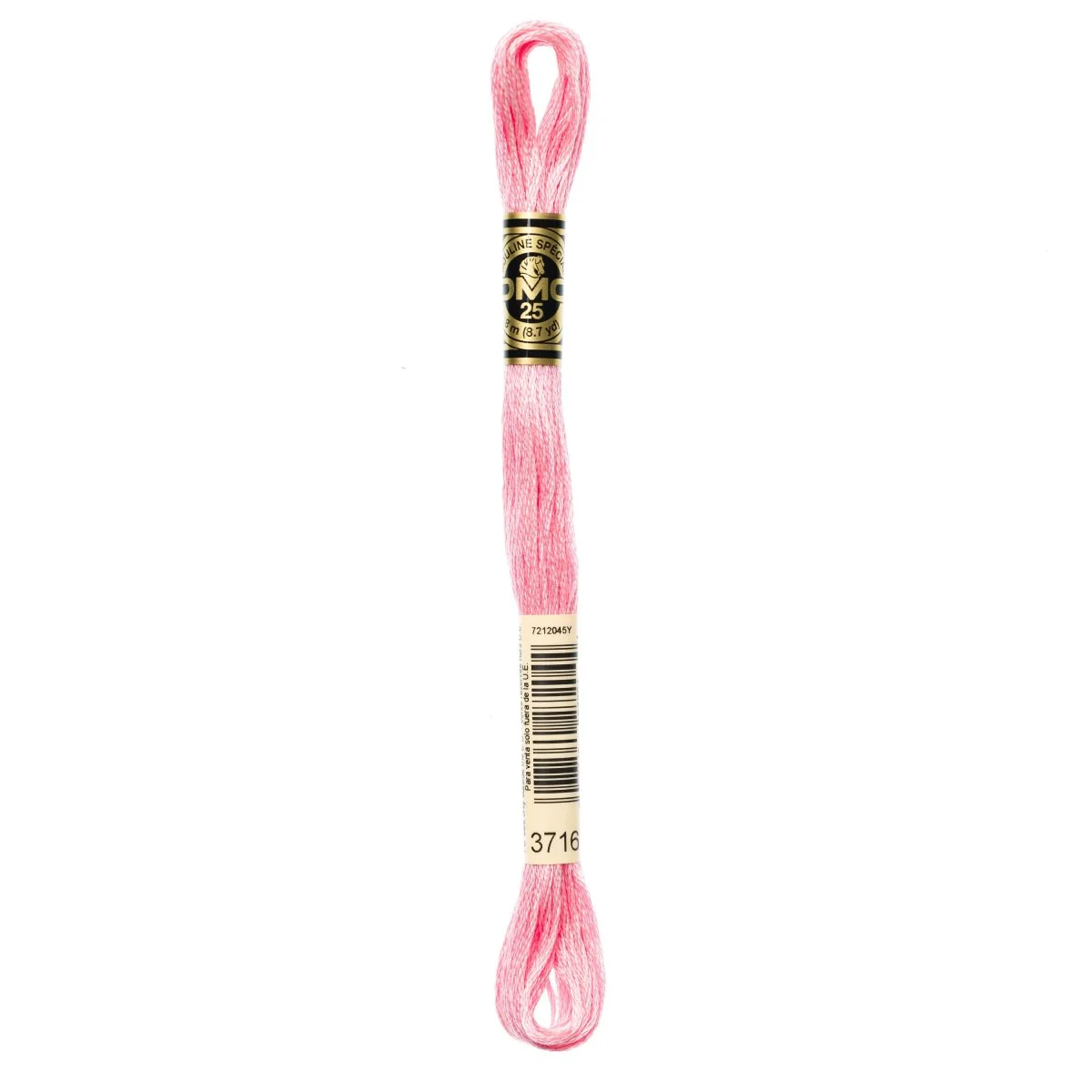 DMC 6-Strand Cotton Embroidery Floss 8.7yd - 3716 Very Light Dusty Rose
