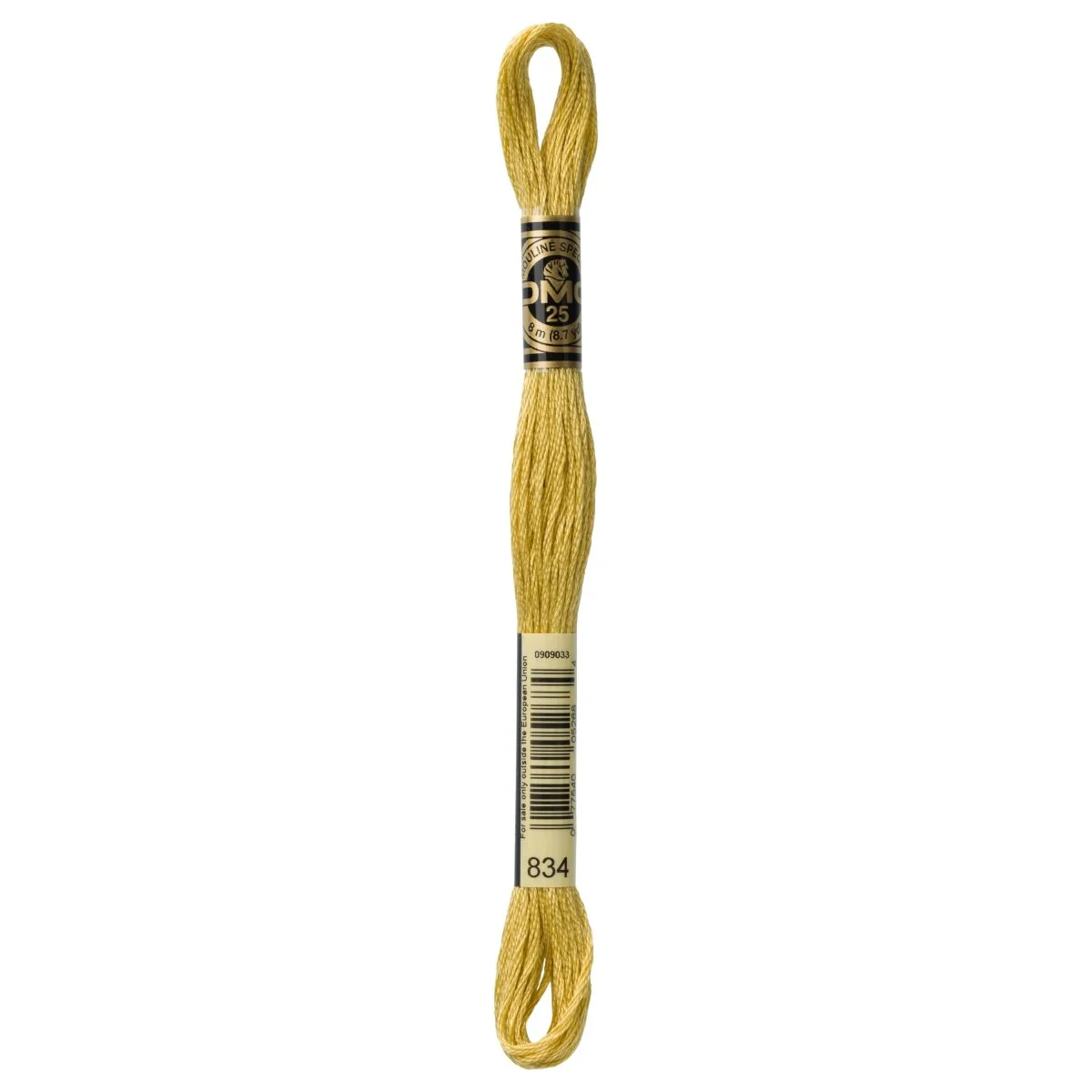 DMC 6-Strand Cotton Embroidery Floss 8.7yd - 834 Very Light Golden Olive