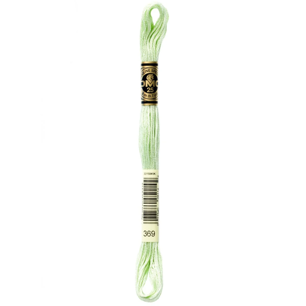 DMC 6-Strand Cotton Embroidery Floss 8.7yd - 369 Very Light Pistachio Green