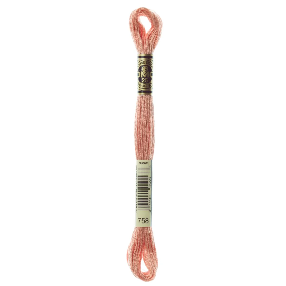 DMC 6-Strand Cotton Embroidery Floss 8.7yd - 758 Very Light Terra Cotta