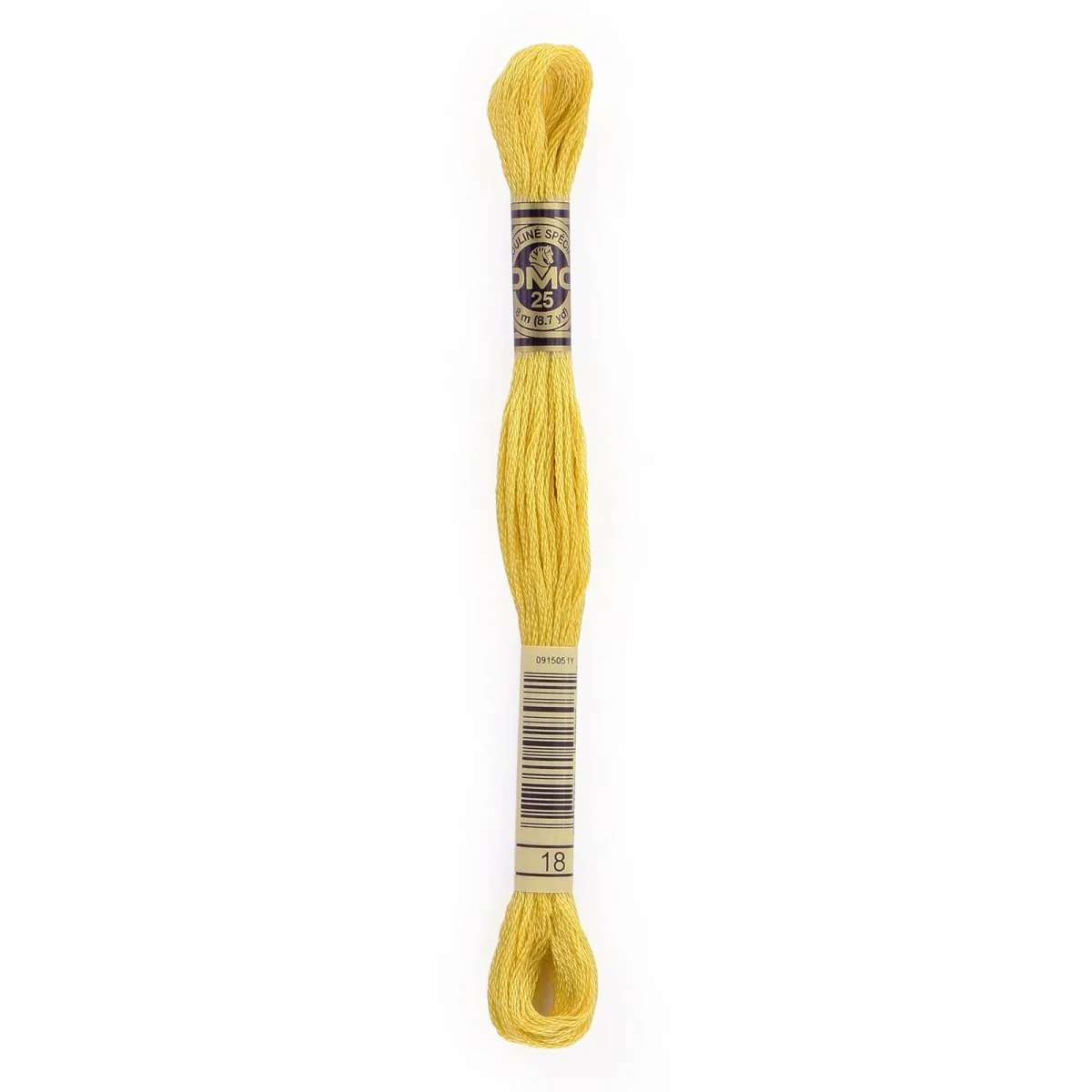 DMC 6-Strand Cotton Embroidery Floss 8.7yd - 18 Yellow Plum