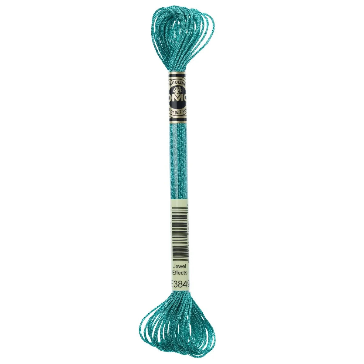 DMC Light Effects Embroidery Floss 8.7yd - E3849 Aquamarine Blue