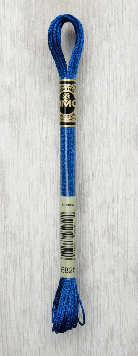 DMC Light Effects Embroidery Floss 8.7yd - E825 Blue Sapphire