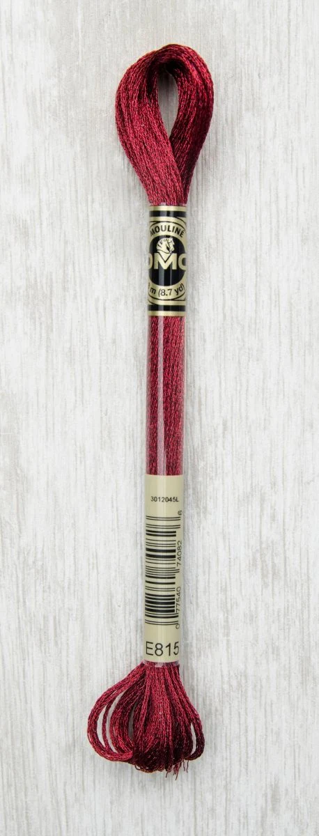 DMC Light Effects Embroidery Floss 8.7yd - E815 Dark Red Ruby
