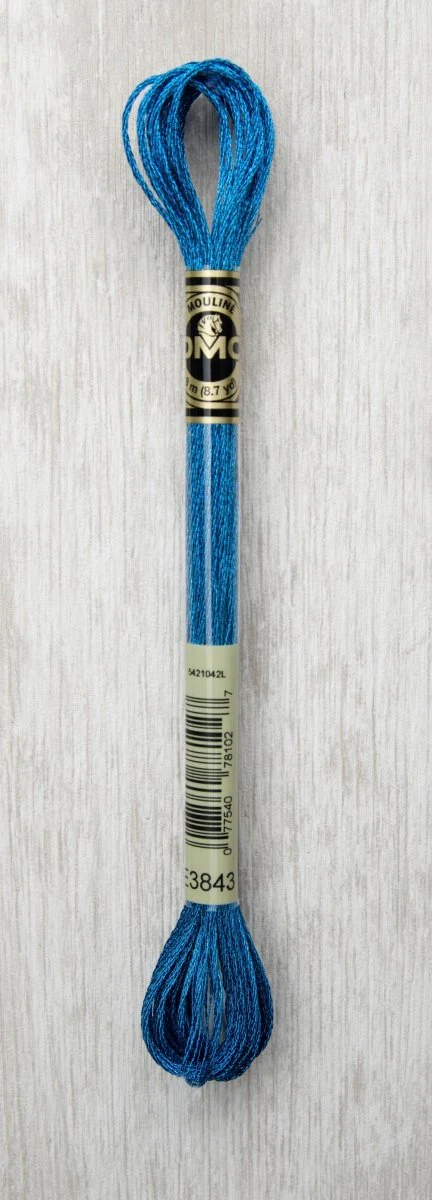 DMC Light Effects Embroidery Floss 8.7yd - E3843 Light Blue Sapphire