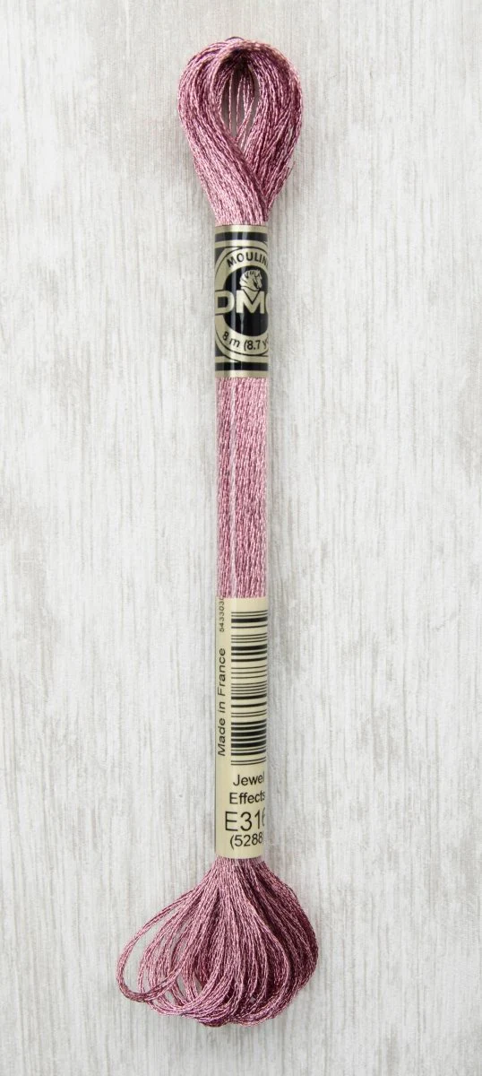 DMC Light Effects Embroidery Floss 8.7yd - E316 Pink Amethyst