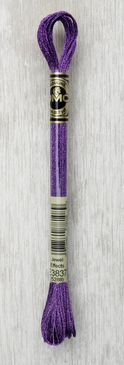 DMC Light Effects Embroidery Floss 8.7yd - E3837 Purple Ruby