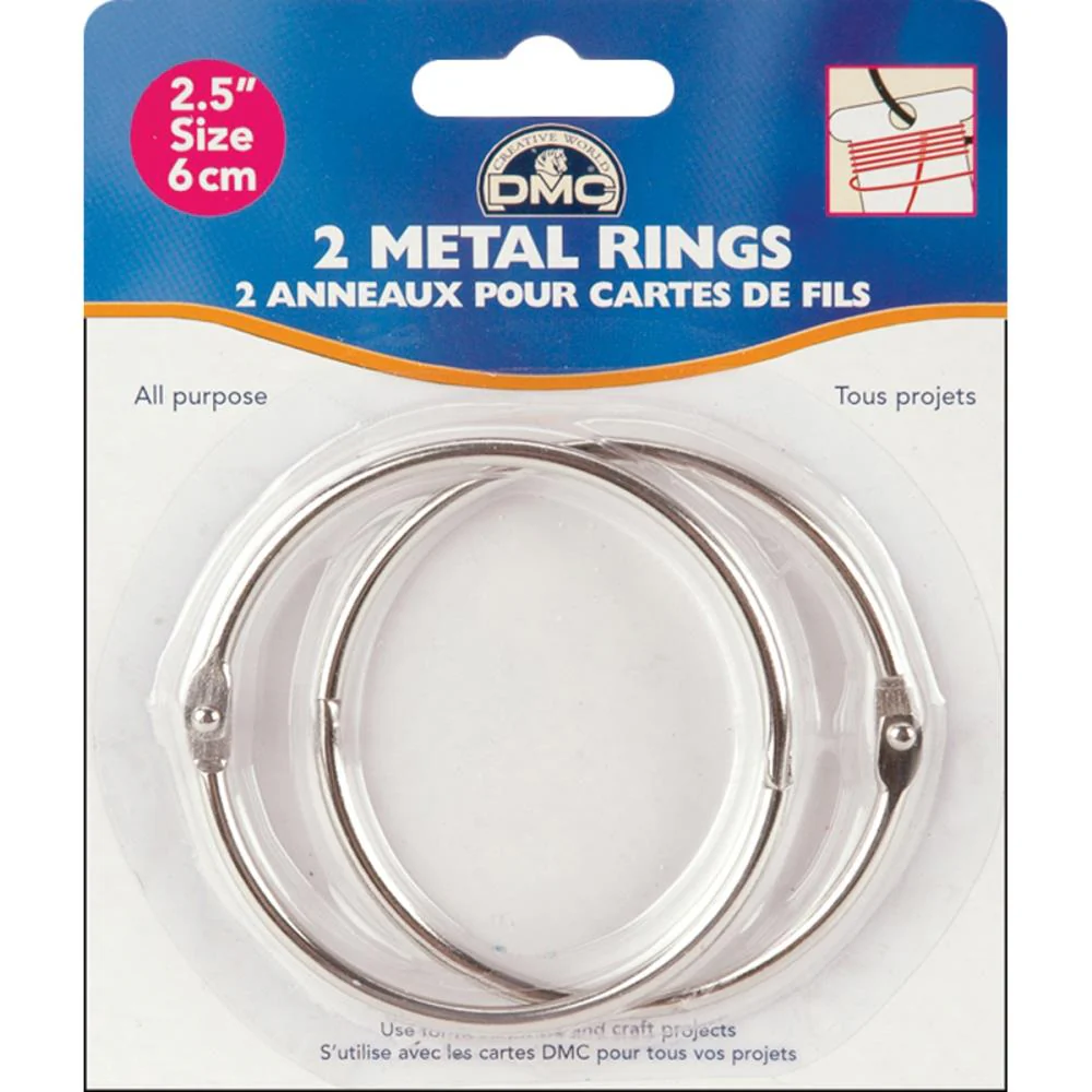 DMC Metal Rings 2.5" - Pack of 2