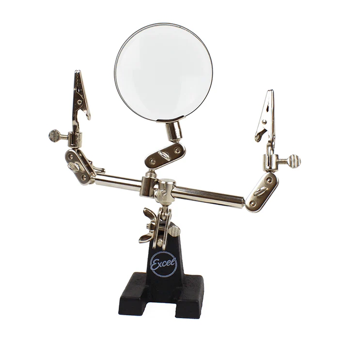 Excel Double Clip Extra Hands with Magnifier