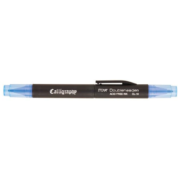 Itoya Doubleheader Calligraphy Marker 1.5 mm and 3.0 mm - Blue