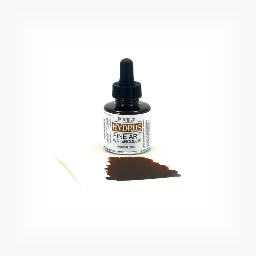 Dr. Ph Martin's Hydrus Fine Art Watercolor 1 fl. oz. - Burnt Umber