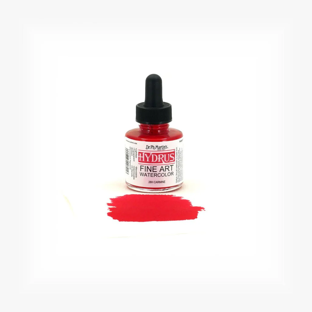 Dr. Ph Martin's Hydrus Fine Art Watercolor 1 fl. oz. - Carmine
