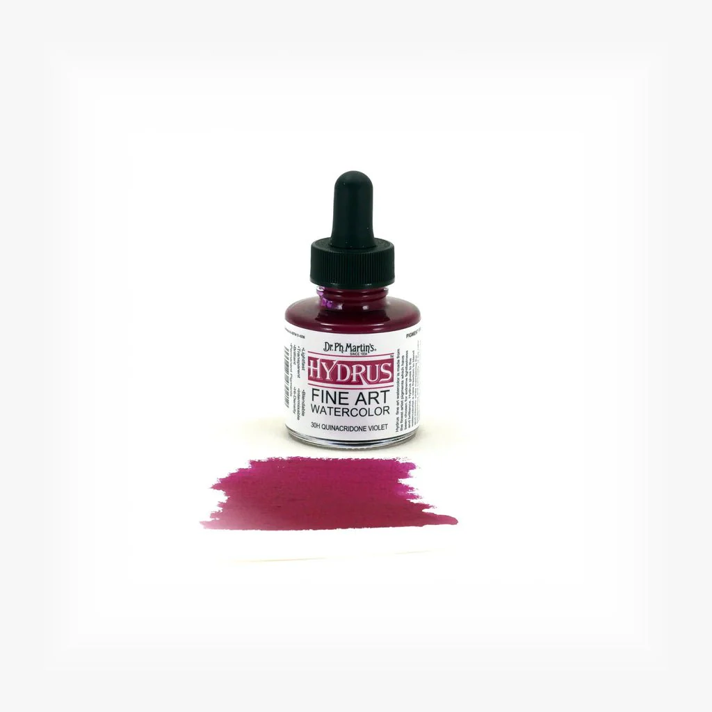 Dr. Ph Martin's Hydrus Fine Art Watercolor 1 fl. oz. - Quinacridone Violet