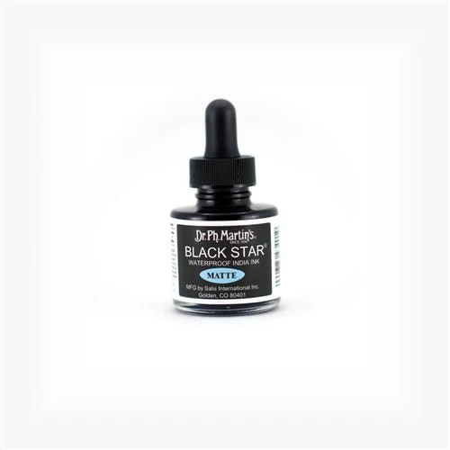Black star matte ink 1 oz.