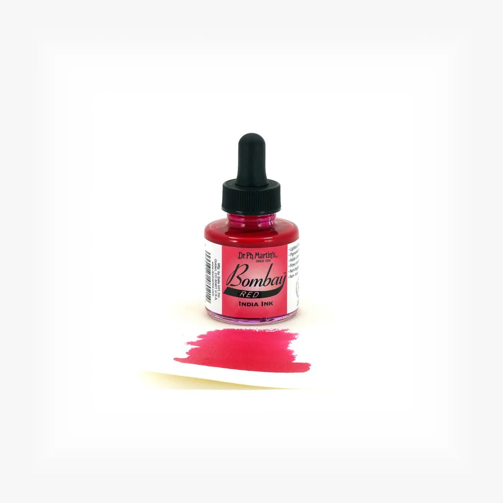 Dr. P.H. Martin Bombay India Ink 1oz - Red