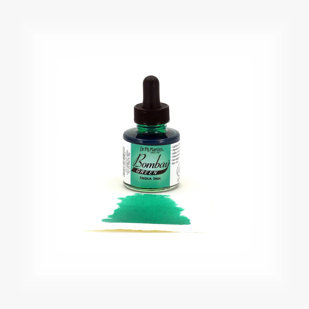 Dr. P.H. Martin Bombay India Ink 1oz - Green