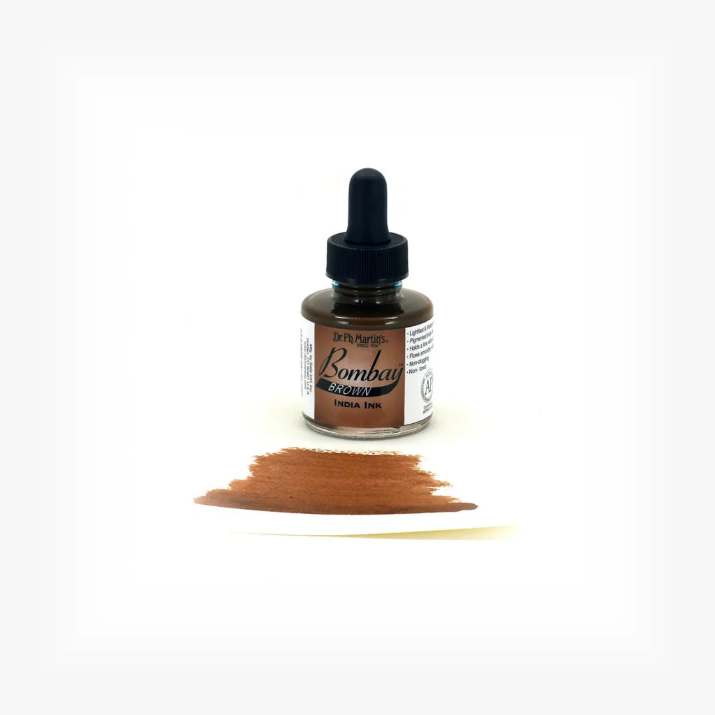 Dr. P.H. Martin Bombay India Ink 1oz - Brown