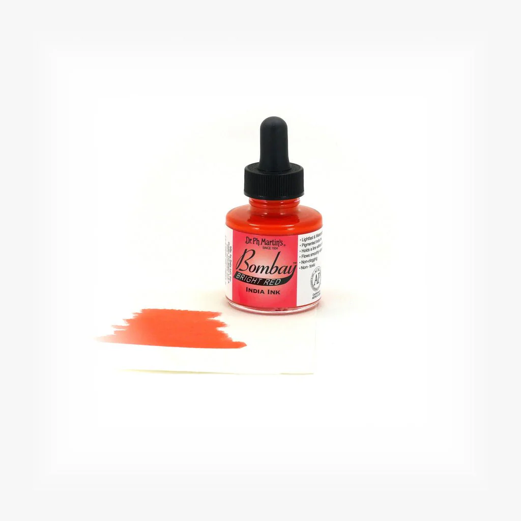 Dr. P.H. Martin Bombay India Ink 1oz - Bright Red