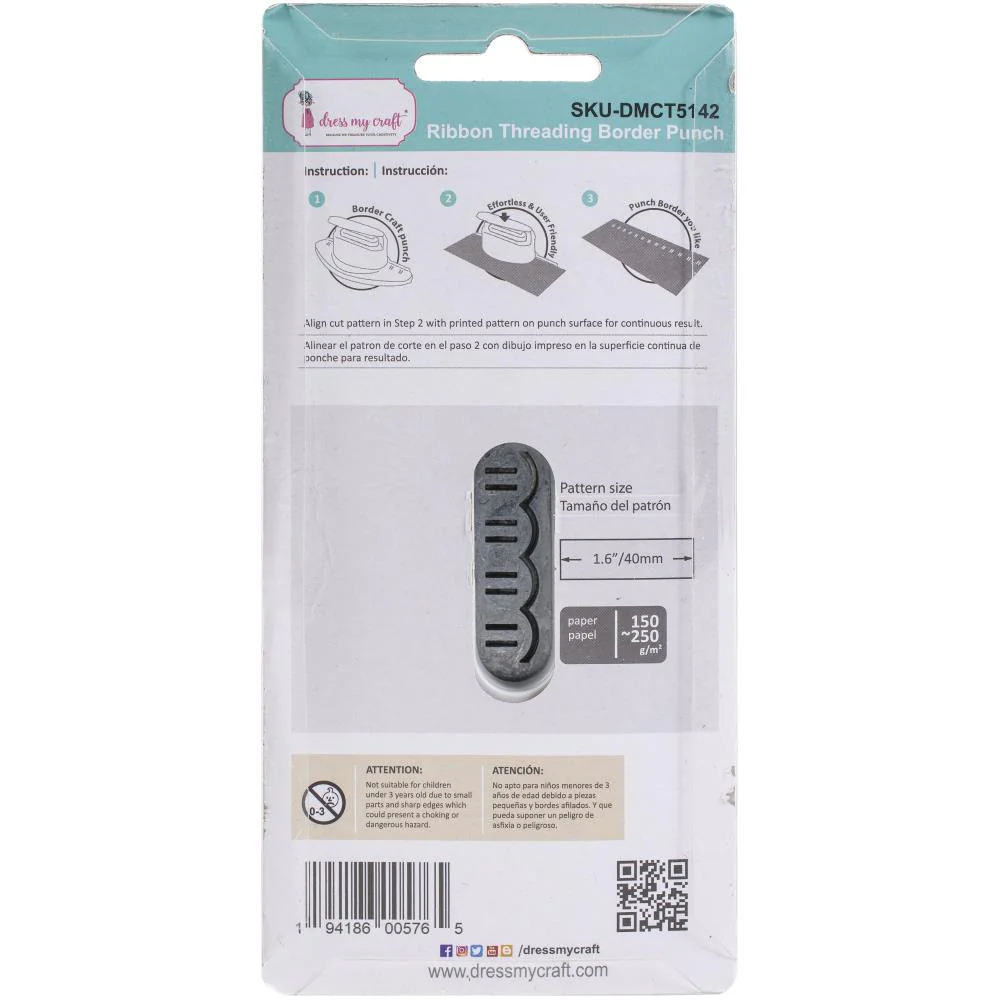 Dress My Craft Paper Punch - Ribbon Threading Border - Image 3